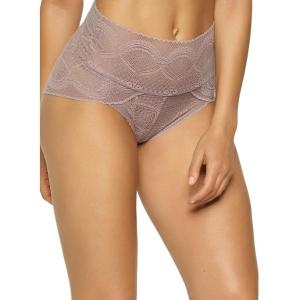 Felina | Finesse Modern Mock-Wrap Brief | Panty | Lace | Full Coverage | Comfort(Mink)