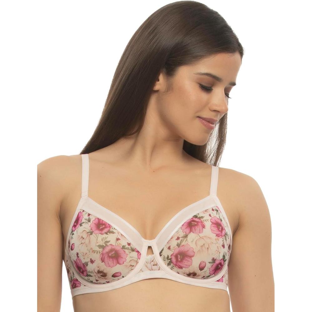 imageFelina Ethereal Sheer Mesh Unlined Underwire BraMojave Bloom