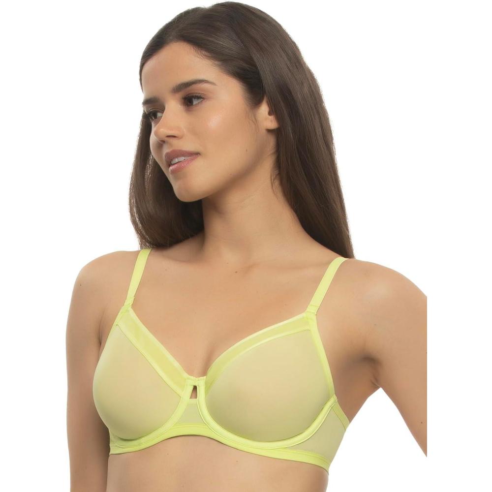 imageFelina Ethereal Sheer Mesh Unlined Underwire BraSunny Lime