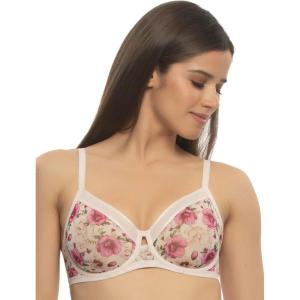 Felina Ethereal Sheer Mesh Unlined Underwire Bra(Mojave Bloom)