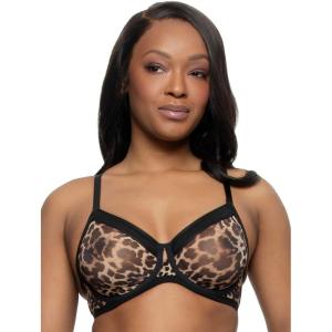 Felina Ethereal Sheer Mesh Unlined Underwire Bra(Wild Instinct)