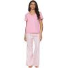 Felina – Mirielle V-Neck Pajama Set – Soft Cotton, Relaxed Fit, All-Season Comfort