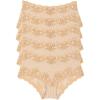 Felina Stripe Delight Hipster Panty 5-Pack | Paramour Lace Mid-Rise(Fawn)