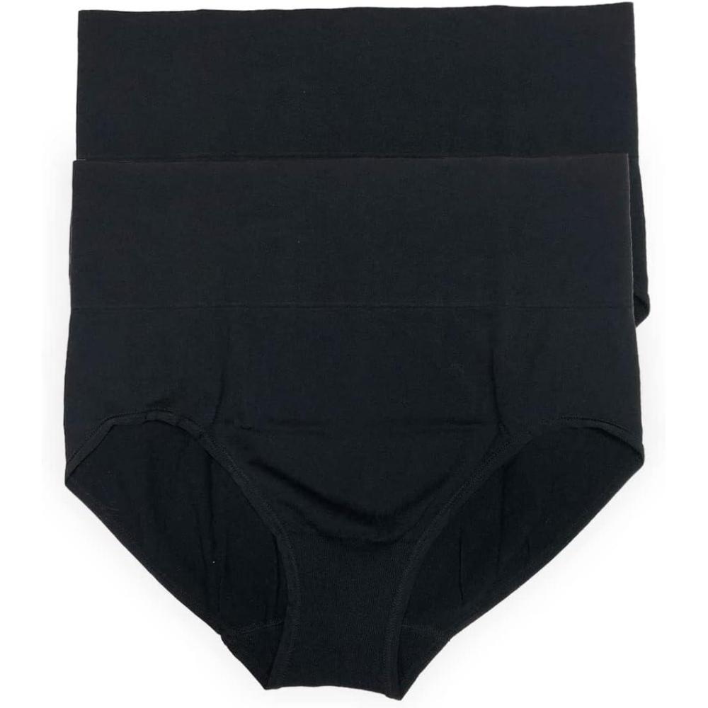 imageFelina Fusion Seamless Shapewear Brief 2Pack Tummy Control SmoothBlack