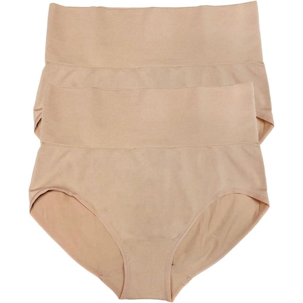 imageFelina Fusion Seamless Shapewear Brief 2Pack Tummy Control SmoothWarm Neutral