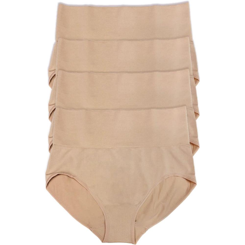 imageFelina Fusion Seamless Shapewear Brief 4Pack Tummy Control SmoothWarm Neutral