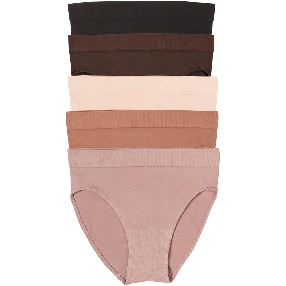 imageFelina Body Smooth High Cut Seamless Brief 5PackCocoa Beans