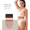 Felina Body Smooth High Cut Seamless Brief 5-Pack(All About Toffee)