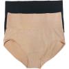 Felina | Fusion Seamless Shapewear Brief | 2-Pack | Tummy Control | Smooth(Black Warm Neutral)