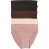 Felina Body Smooth High Cut Seamless Brief 5-Pack(All About Toffee)