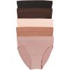 Felina Body Smooth High Cut Seamless Brief 5-Pack(Cocoa Beans)