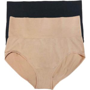 Felina | Fusion Seamless Shapewear Brief | 2-Pack | Tummy Control | Smooth(Black Warm Neutral)