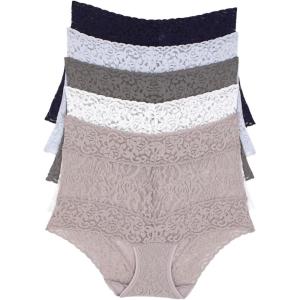 Felina | Signature Stretchy Lace Hi-Waisted Boyleg Panty 5-Pack(Blue Horizon)