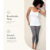 Felina Women’s Cotton Modal Capri Leggings(Medium Heather Gray)