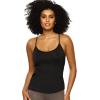 Felina | 2-Pack So Smooth Modal Cami Top with Hidden Built in Shelf Bra Support(Black)