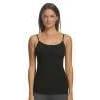Felina Womens Cotton Modal Camisole, Adjustable Cotton Tank Top(Black)
