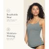 Felina Womens Cotton Modal Camisole, Adjustable Cotton Tank Top(Nude White Grey)