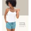 Felina Womens Cotton Modal Camisole, Adjustable Cotton Tank Top(Nude White Grey)