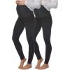 Felina Velvety Soft Maternity Leggings for Women – Yoga Pants for Women, Maternity Clothes – (2-Pack)(Black 2-pack)