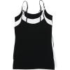 Felina Womens Cotton Modal Camisole, Adjustable Cotton Tank Top(Black White)