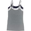Felina Womens Cotton Modal Camisole, Adjustable Cotton Tank Top(Navy White Grey)