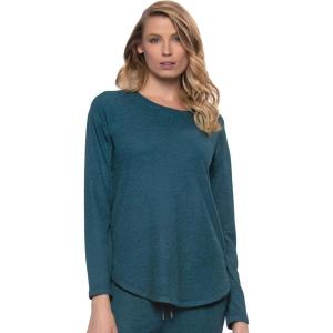 Felina Lounge Victoria Long Sleeve Crew Neck Top Sleepwear(Turkish Tile)