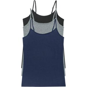 Felina Womens Cotton Modal Camisole, Adjustable Cotton Tank Top(Black Grey Navy)