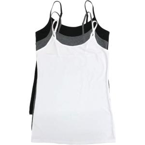 Felina Womens Cotton Modal Camisole, Adjustable Cotton Tank Top(Black Grey White)