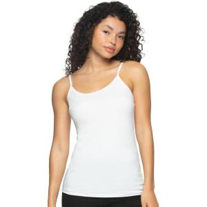 Felina Womens Cotton Modal Camisole, Adjustable Cotton Tank Top(White)