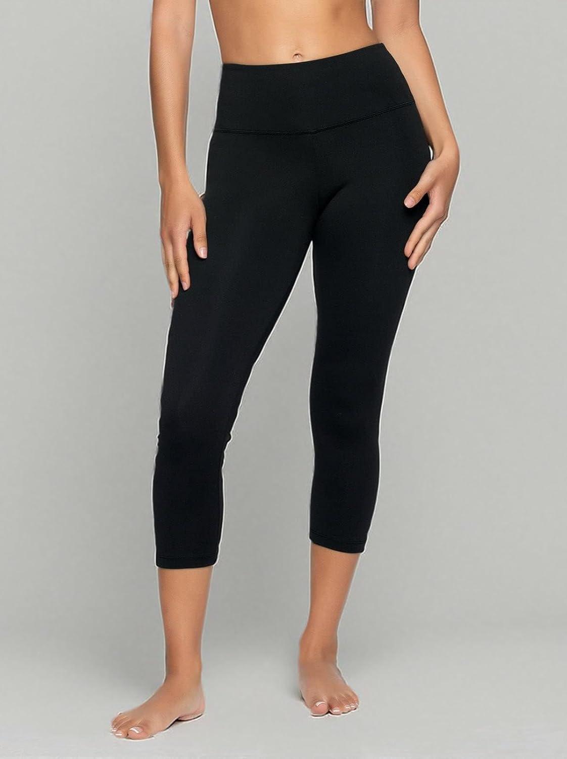 imageFelina Sueded Athletic Capri LeggingBlack