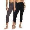 Felina | Sueded Athletic Capri Legging(Black Charcoal)