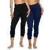 Felina | Sueded Athletic Capri Legging(Midnight Navy)
