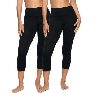 Felina | Sueded Athletic Capri Legging(Black- 2 Pack)