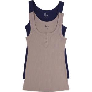 Felina Ribbed Henley Tank 2-Pack(Marina)