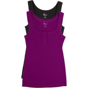 Felina Ribbed Henley Tank 2-Pack(Miami Nights)