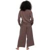 Felina Kimora V-Neck Sweatshirt & Wide Leg Pant(Black)