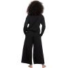 Felina Kimora V-Neck Sweatshirt & Wide Leg Pant(Black)