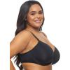 Felina – Versafit Breathable T-Shirt Bra Seamless Demi Coverage with Adaptable Fit(Black)