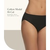 Felina Women’s Cotton Modal Hi-Cut Panties – High Waist, Comfortable Lingerie Underwear (8-Pack) Black