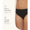 Felina Women’s Cotton Modal Hi-Cut Panties – High Waist, Comfortable Lingerie Underwear (8-Pack) Black