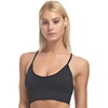 Felina Ladies’ Seamless T-Back Wire Free Bralette with Removable Pads 2-Pack (Small, Grey Heather/Solid Black)