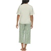 Felina Women’s 4 Piece Cotton PJ Sleep Set, Tee, Tank, Short, and Pant(Green)
