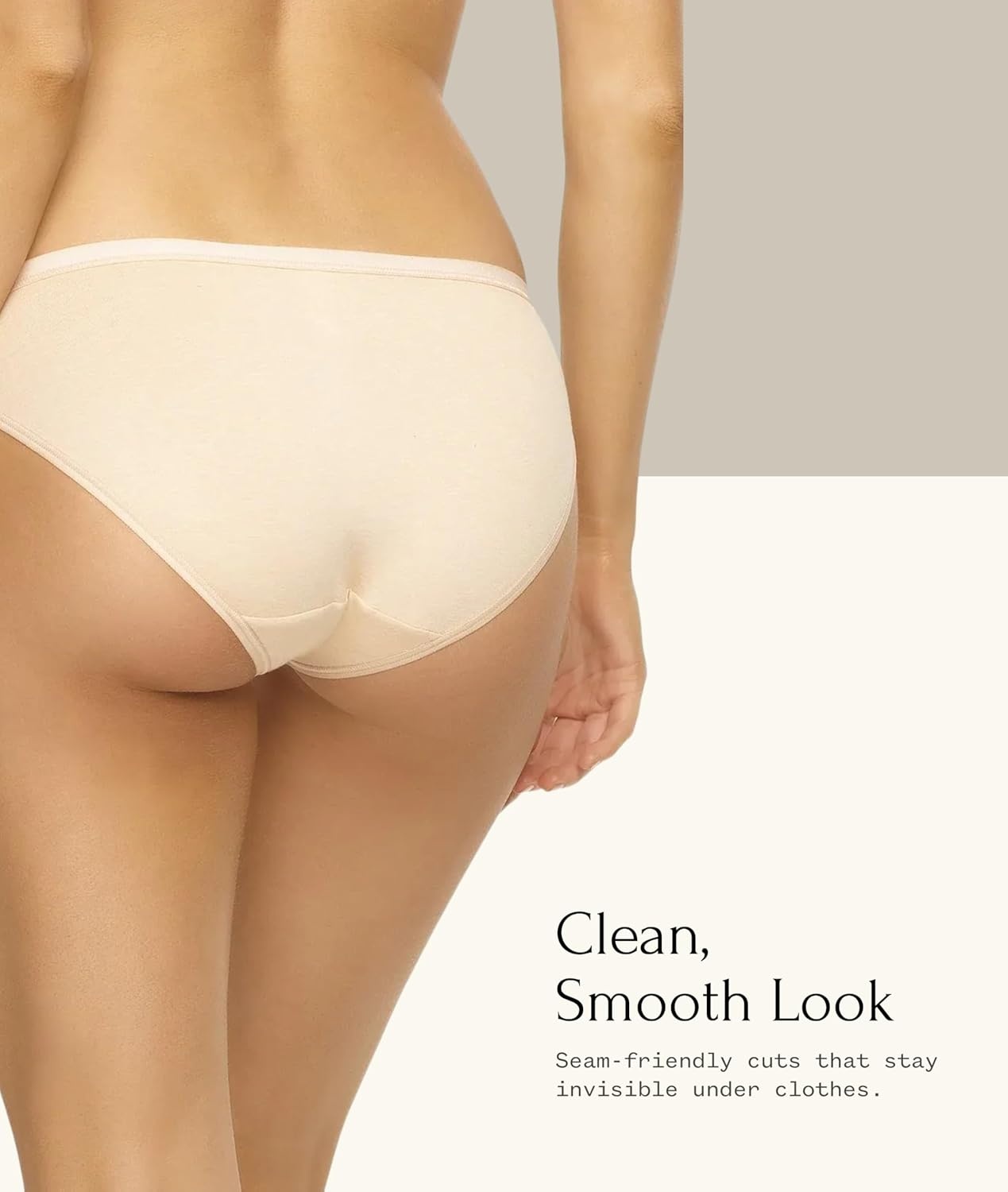 image:imageFelina Organic Cotton Bikini Underwear for Women Bikini Panties for Women Seamless Panties for Women 6PackFields of Joy