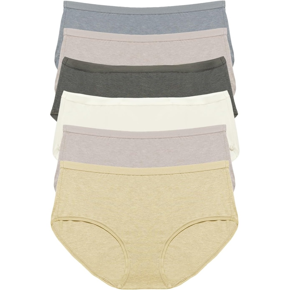 image:imageFelina Organic Cotton Bikini Underwear for Women Bikini Panties for Women Seamless Panties for Women 6PackRiver Stone