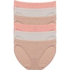 Felina Organic Cotton Bikini Underwear for Women – Bikini Panties for Women, Seamless Panties for Women (6-Pack)(Rose Garden)