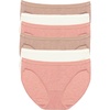 Felina Organic Cotton Bikini Underwear for Women – Bikini Panties for Women, Seamless Panties for Women (6-Pack)(Rose Neutral)