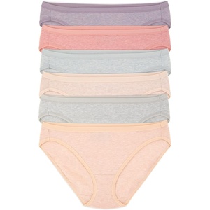 Felina Organic Cotton Bikini Underwear for Women – Bikini Panties for Women, Seamless Panties for Women (6-Pack)(Fields of Joy)