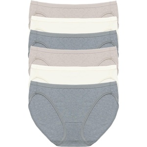 Felina Organic Cotton Bikini Underwear for Women – Bikini Panties for Women, Seamless Panties for Women (6-Pack)(Morning Sky)