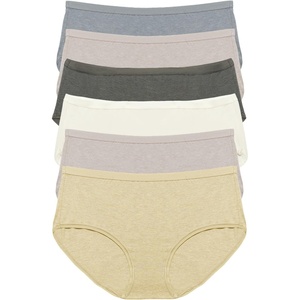 Felina Organic Cotton Bikini Underwear for Women – Bikini Panties for Women, Seamless Panties for Women (6-Pack)(River Stone)