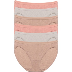 Felina Organic Cotton Bikini Underwear for Women – Bikini Panties for Women, Seamless Panties for Women (6-Pack)(Rose Garden)